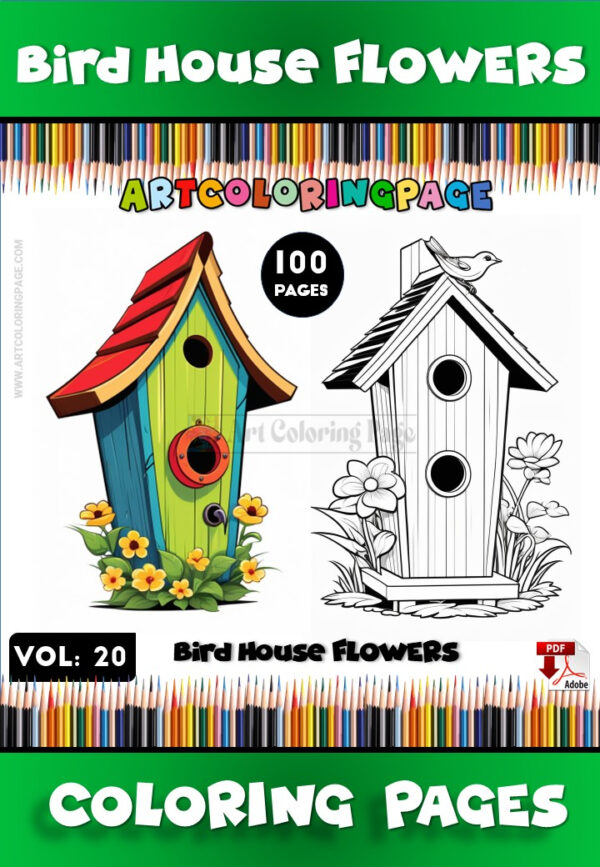 Brighten Up Nature with Bird House Colors for Kids Vol: 20