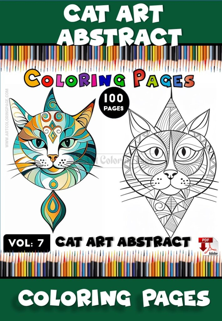 Cat Art Abstract Vol. 7 – Unique Feline-Inspired Designs