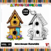 Celebrate Nature with Coloring Pages: Bird Houses Vol: 19!
