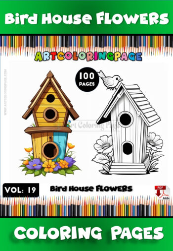 Celebrate Nature with Coloring Pages: Bird Houses Vol: 19!