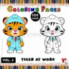 Coloring Pages Tiger Vol 6 Roar into Creativity