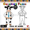 Moo-ve into Creativity with Cow Coloring Pages Vol: 1!