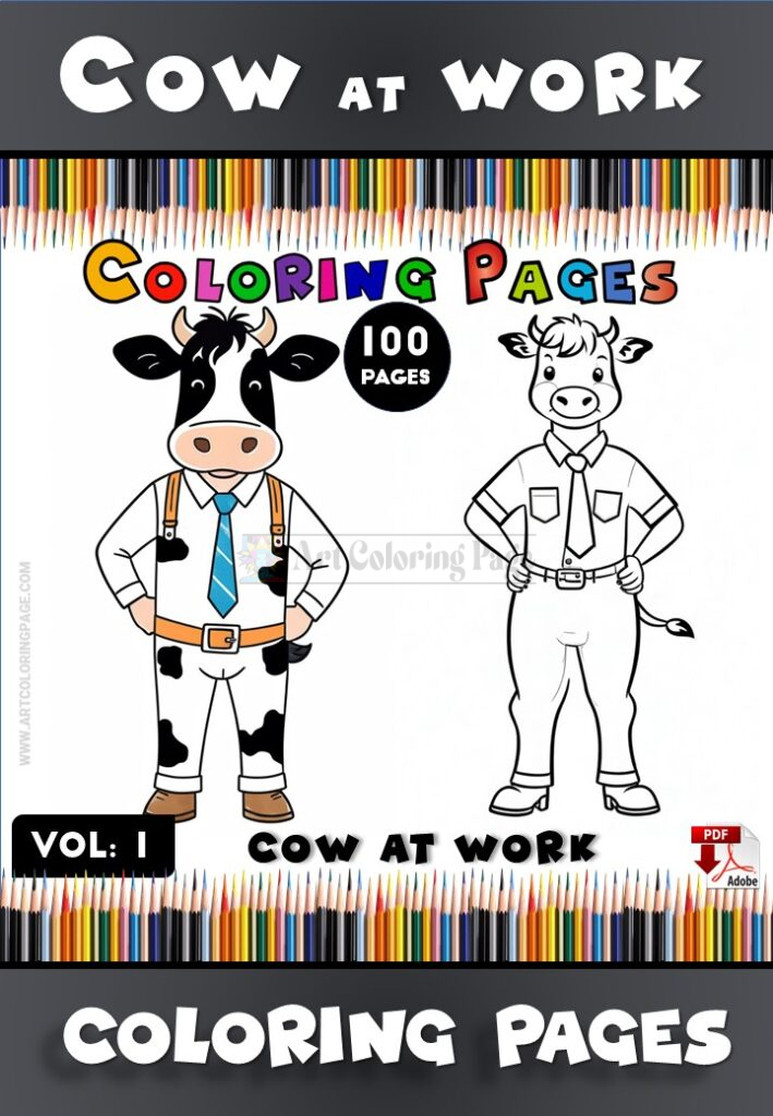 Moo-ve into Creativity with Cow Coloring Pages Vol: 1!