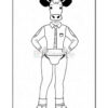 A cartoon cow character wearing a button-up shirt and high-waisted pants, striking a confident pose with hands on hips.