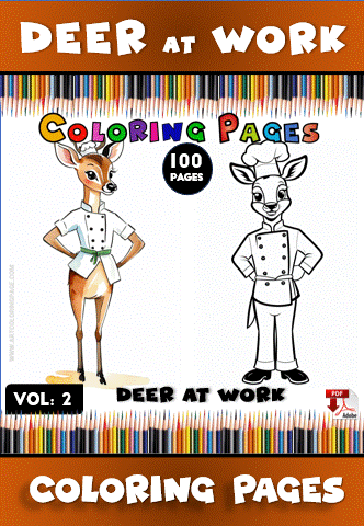 Discover the Magic of Deer Coloring Page Vol: 2! - Image 2