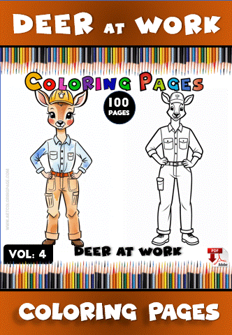 Discover the Magic of Deer Coloring Book Pages Vol: 4! - Image 2
