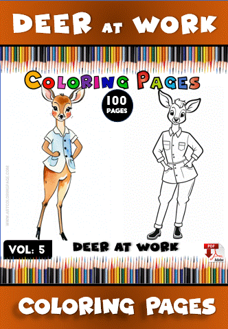 Explore the Forest with Deer Coloring for Kids Vol: 5! - Image 2