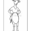 A cartoon-style goat character standing upright, wearing a short-sleeved shirt and an apron, with a friendly expression and hands on its hips.