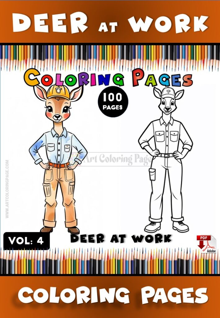 Discover the Magic of Deer Coloring Book Pages Vol 4!Diapositive1