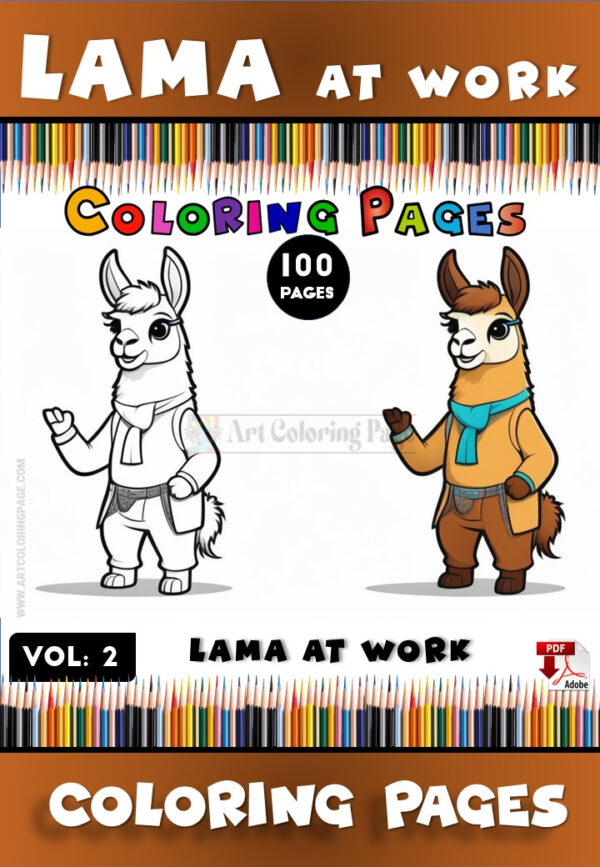 Discover the Magic of Llama Coloring Pages Vol 2!