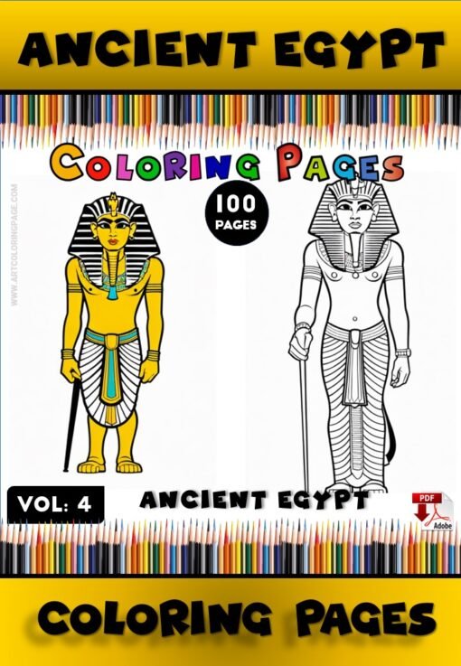 Discover the Magic of the Nile with Ancient Egypt Coloring Pages PDF Vol 4!