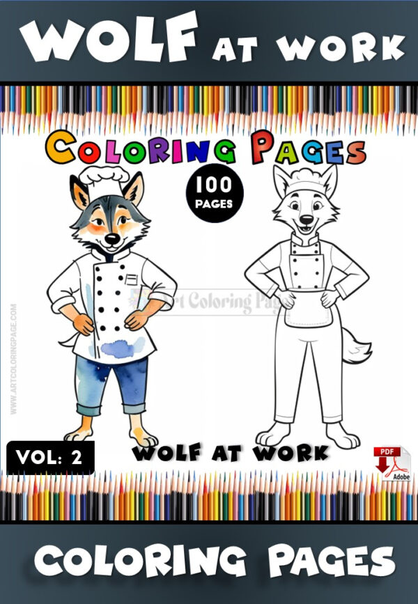 Discover the Wild: Wolf Coloring Pages​ for Kids Vol 2
