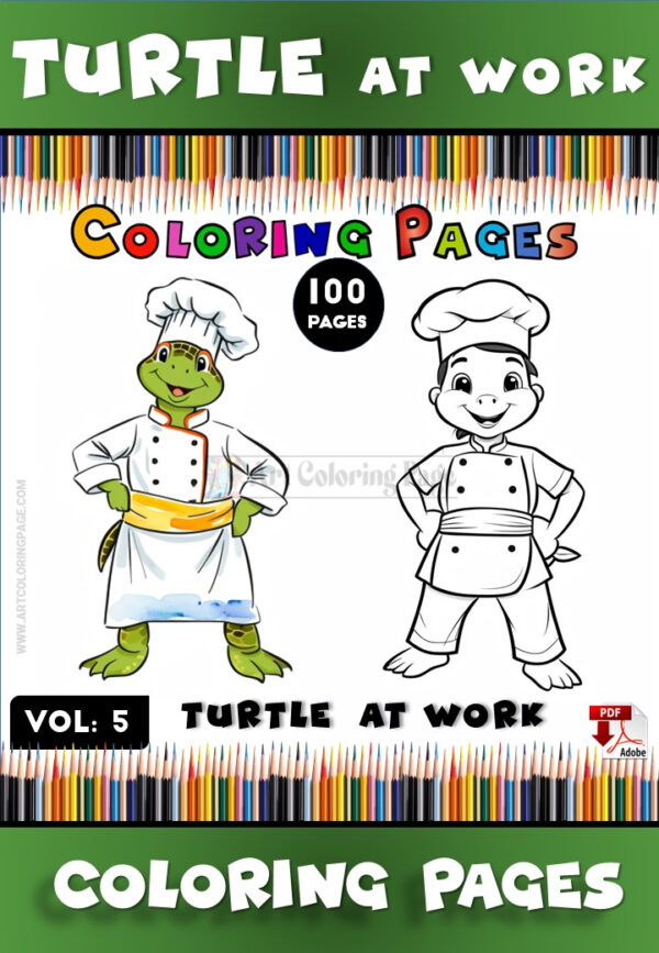Dive into Creativity with Printable Turtle Coloring Pages Vol 5!