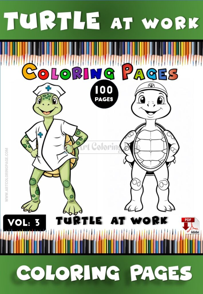 Dive into Creativity with Turtle Coloring Page Vol 3!