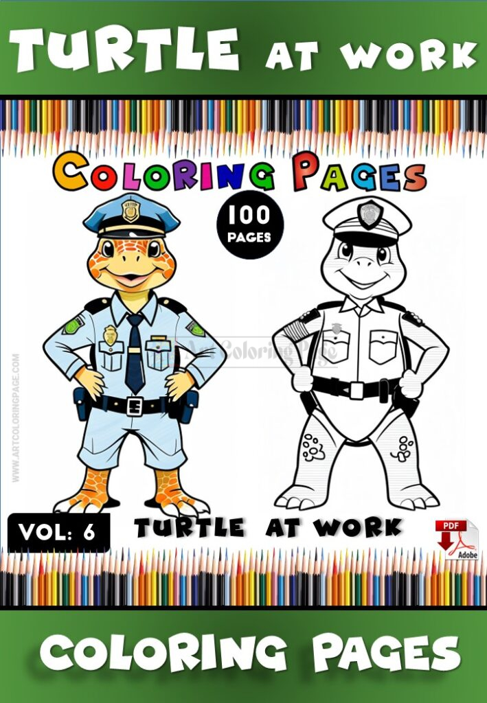 Dive into Creativity with Turtle Coloring Pages Printable Vol: 6!