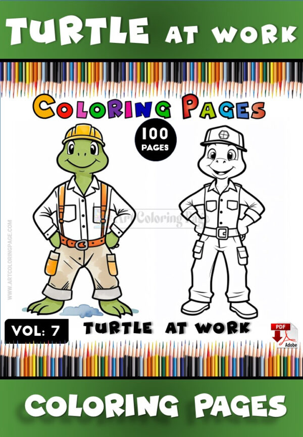 Dive into Fun with Cute Turtle Coloring Pages Vol 7!