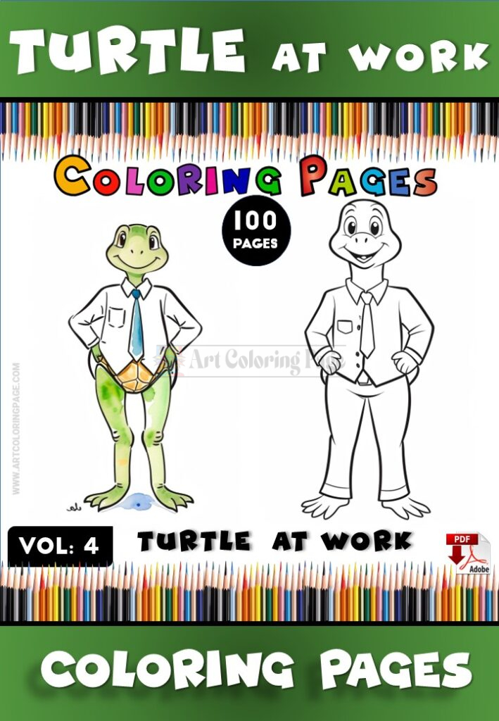 Dive into Fun with Turtle Coloring for Kids Vol: 4!
