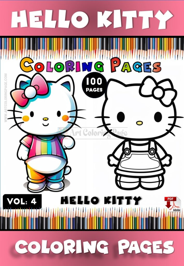 Dive into Kawaii Fun with Hello Kitty Coloring Book PDF Vol4
