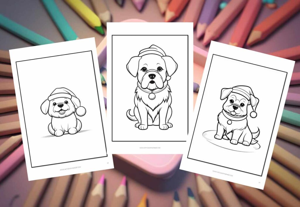 Dog Day Coloring Page for Children img 1