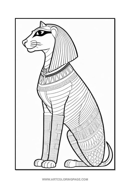 Embark on a Timeless Adventure with Ancient Egypt Coloring Pages Vol: 3! - Image 4