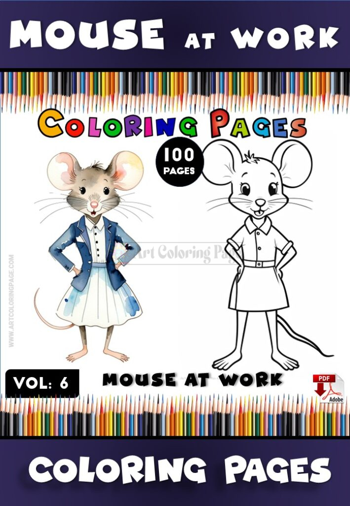 Explore Fun and Creativity with Mouse Coloring Page Vol 6!