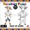 Explore the Magic of Goat Coloring Pages Vol 2