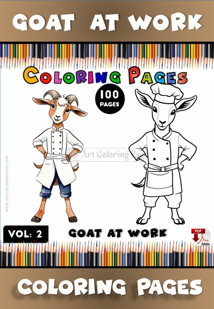 Explore the Magic of Goat Coloring Pages Vol 2