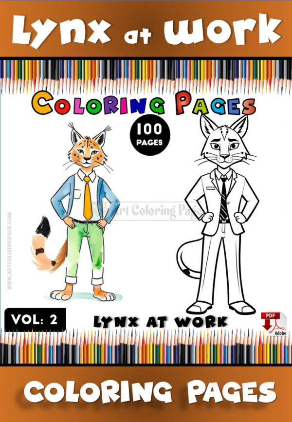 Explore the Wild with Lynx Coloring Page Vol 2!