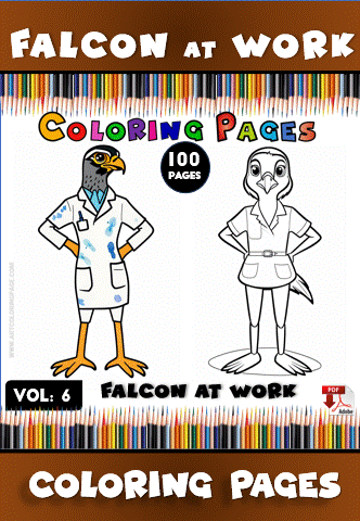 Soar into Creativity with Falcons Coloring Pages Vol: 6! - Image 2