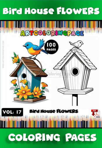 Feathered Friends Fun Bird House Coloring Adventures Vol17