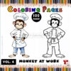 Go Bananas with Coloring Monkey Pages Vol: 4!