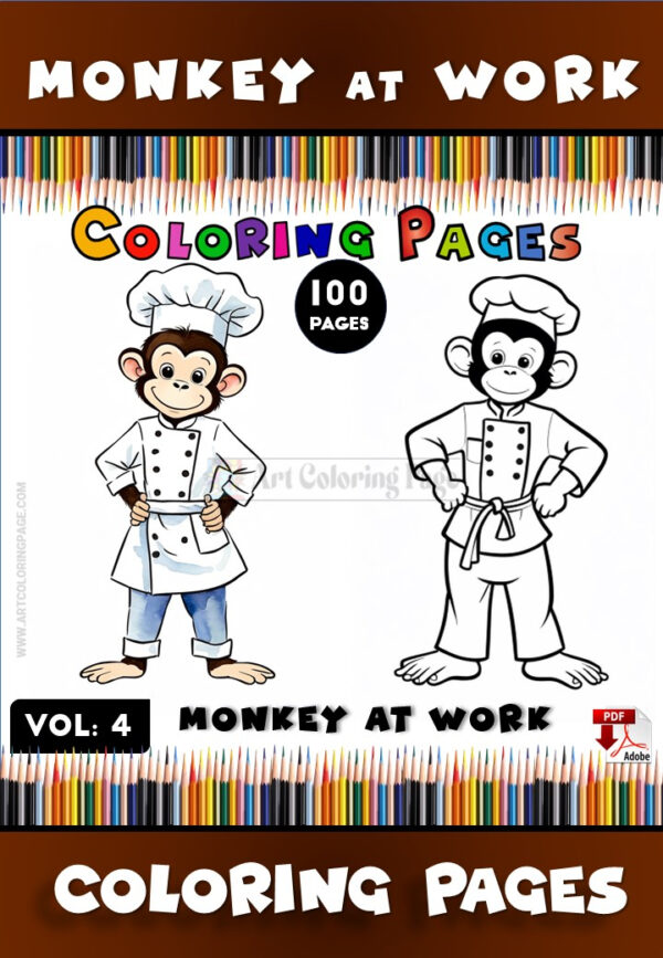 Go Bananas with Coloring Monkey Pages Vol: 4!