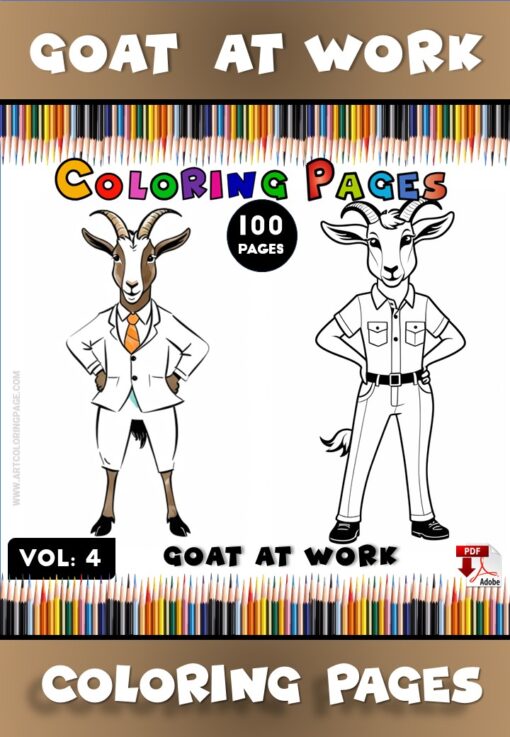 Goat Coloring for Kids Vol 4 – A Fun-Filled Adventure for Little Artists!