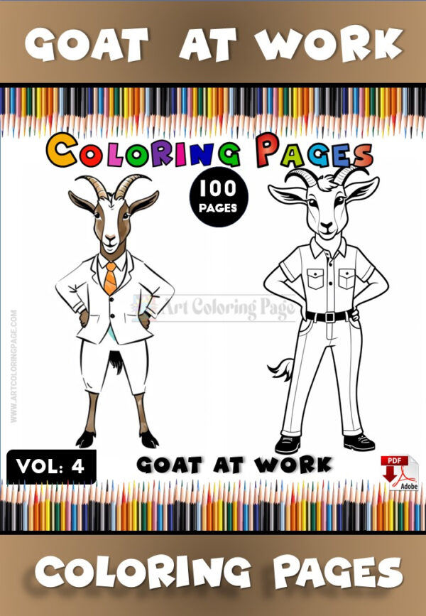 Goat Coloring for Kids Vol 4 – A Fun-Filled Adventure for Little Artists!