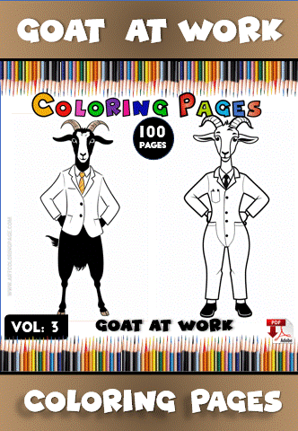 Unleash Creativity with Coloring Pages of Goats Vol: 3 - Image 2
