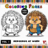 Hedgehog Coloring Page Vol 1 – 100 Adorable Designs for Endless Fun!