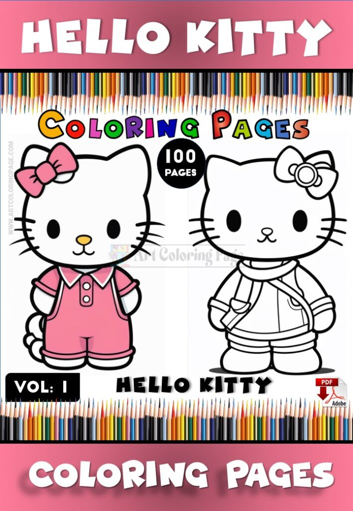 Step into the World of Hello Kitty with Hello Kitty Coloring Pages Vol: 1