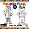 Hoot into Creativity with Owl Coloring Pages Vol 1!Diapositive1
