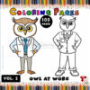 Hoot into Creativity with Owl Coloring Sheets Vol 2!