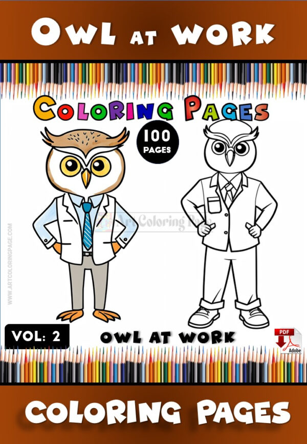 Hoot into Creativity with Owl Coloring Sheets Vol 2!