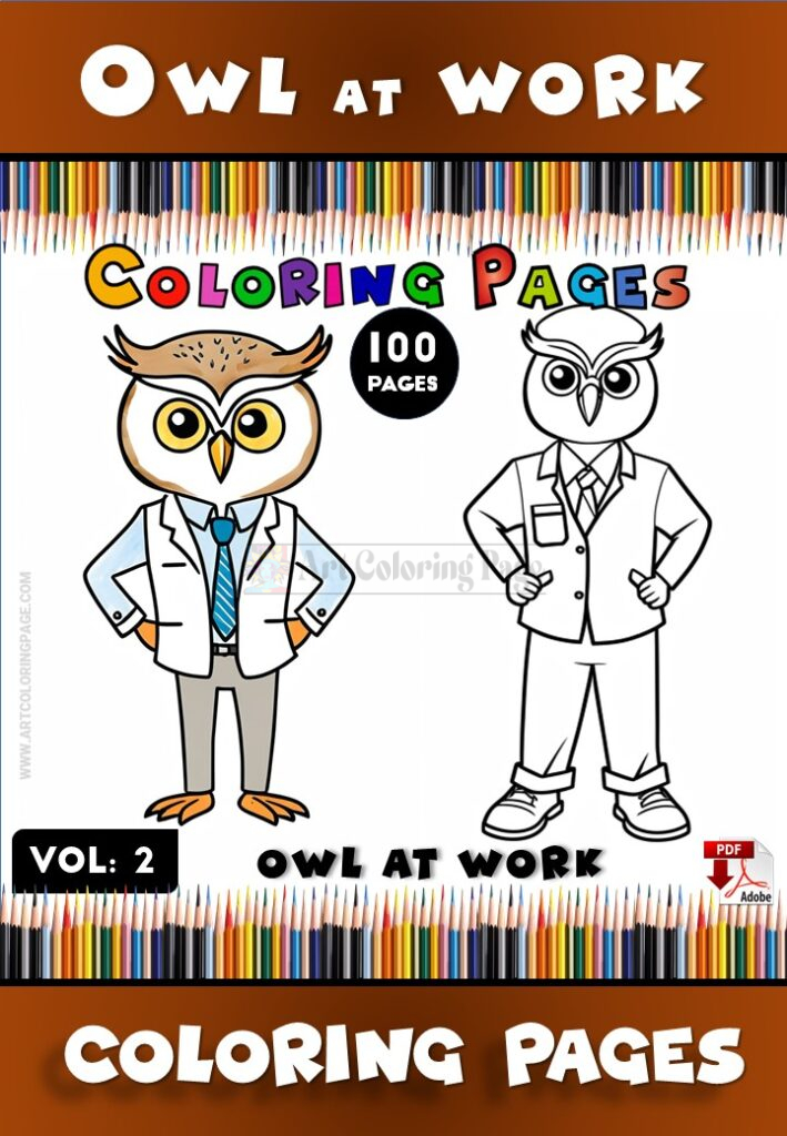 Hoot into Creativity with Owl Coloring Sheets Vol 2!