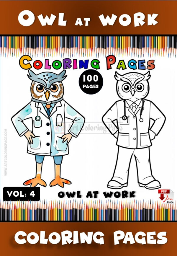 Hoot into Fun with Owl Coloring for Kids Vol 4!