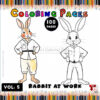 Hop into Creativity with Coloring Page Rabbit Vol 5!