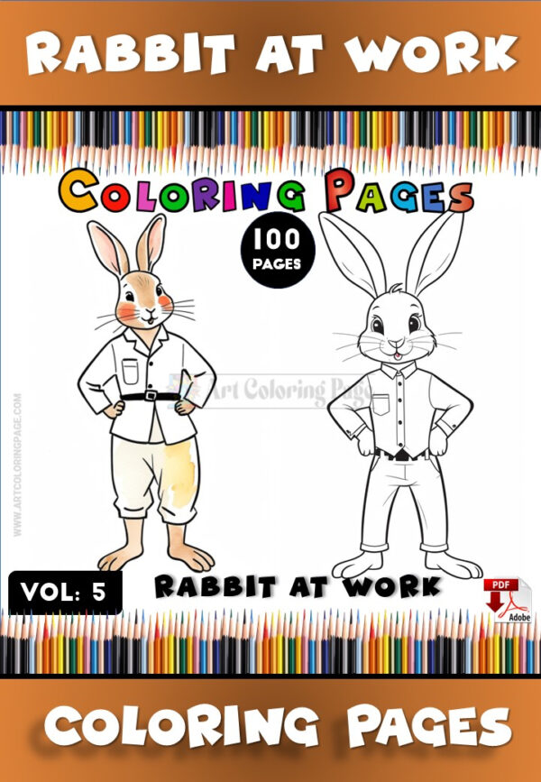 Hop into Creativity with Coloring Page Rabbit Vol 5!