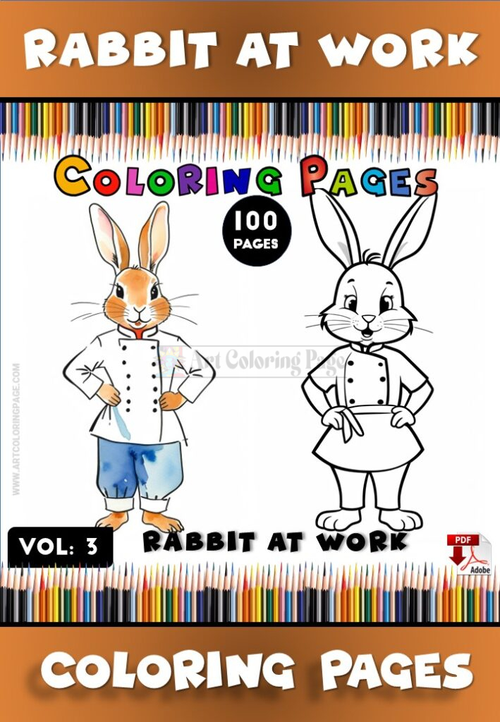 Hop into Creativity with Rabbit Coloring Page Vol 3!