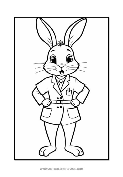 Hop into Creativity with Rabbit Coloring Pages Vol: 1! - Image 2