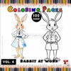 Hop into Fun with Rabbit Coloring Sheet Vol 4!