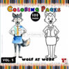 Howl into Creativity with Wolf Coloring Book Pages Vol: 5!