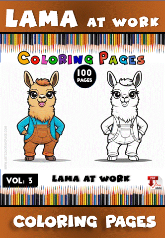 Unlock Endless Fun with Llama Coloring Sheet Vol: 3! - Image 2