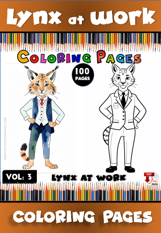 Unleash Your Creativity with Lynx Coloring Pages Vol: 3 - Image 2